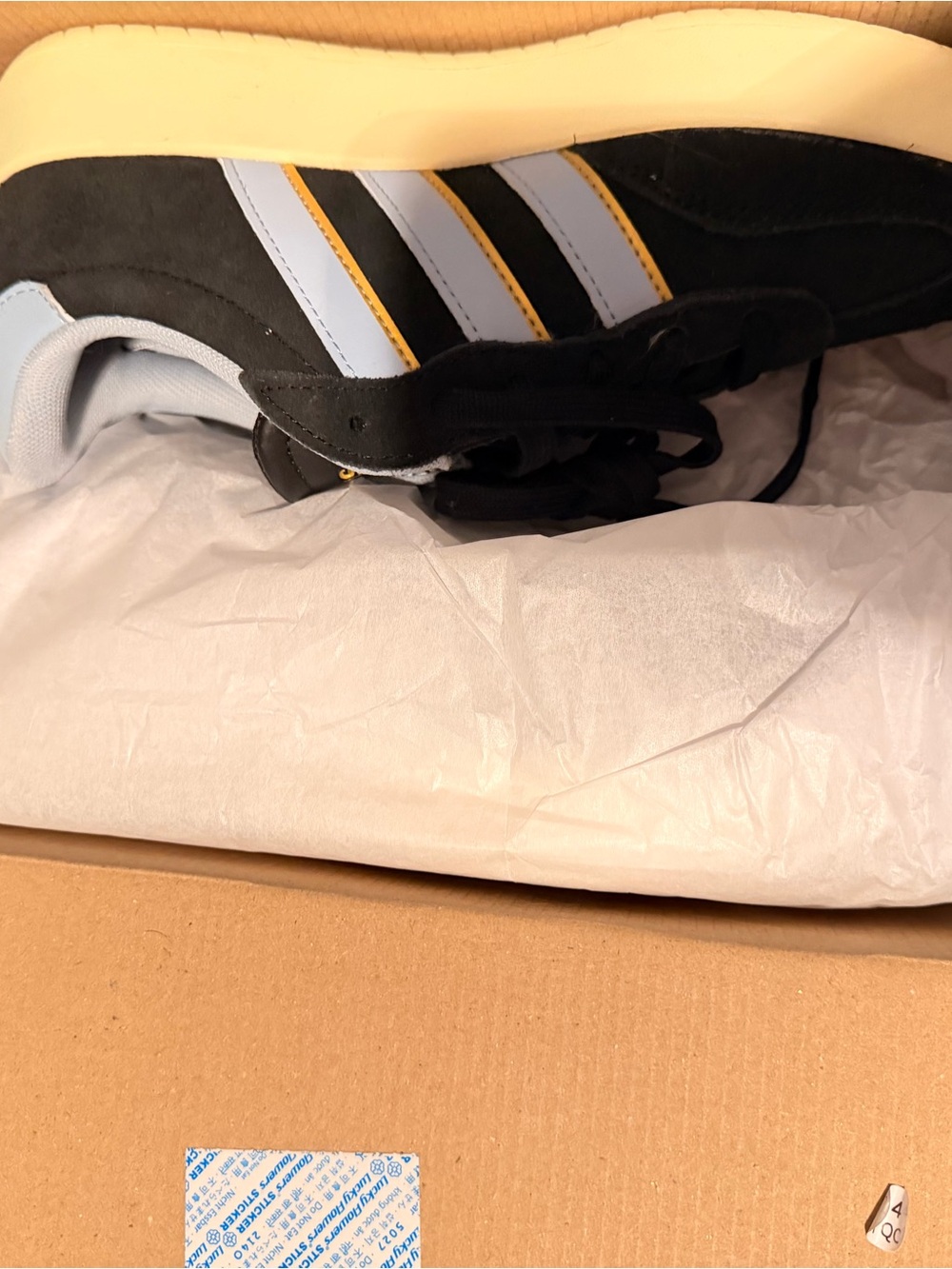 adidas Women's Black, Light Blue & Yellow Sneakers